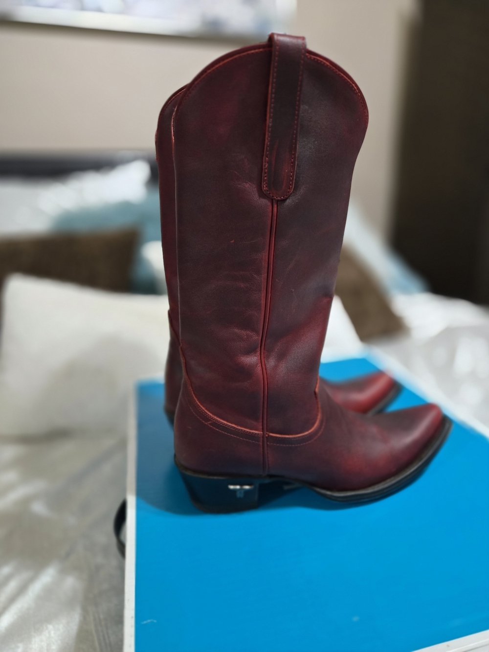 Dark Red Emma Jane Tall Boots By Lane Size 8 NWT - Picture 3 of 11